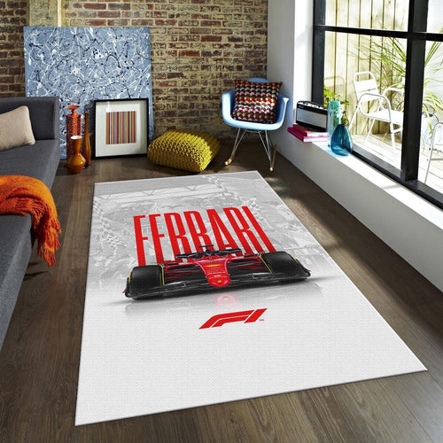 Ferrari F1 Rug, Ferrari F1 Rug: Black & Red Racing Lines