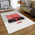 Ferrari F1 Rug, Ferrari F1 Rug: Black & Red Racing Lines