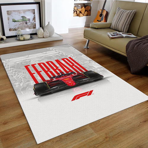 Ferrari F1 Rug, Ferrari F1 Rug: Black & Red Racing Lines