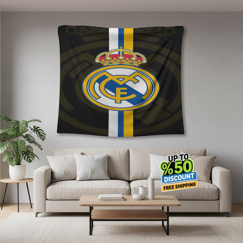 Real Madrid Rug Real Madrid CF Tapestry: Real Madrid Custom Logo