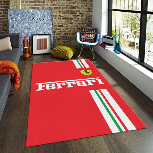 Ferrari F1 Rug, Ferrari Inspired Rug: Italy Flag Colors