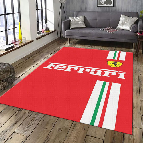 Ferrari F1 Rug, Ferrari Inspired Rug: Italy Flag Colors