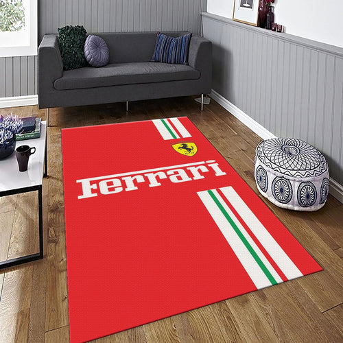 Ferrari F1 Rug, Ferrari Inspired Rug: Italy Flag Colors