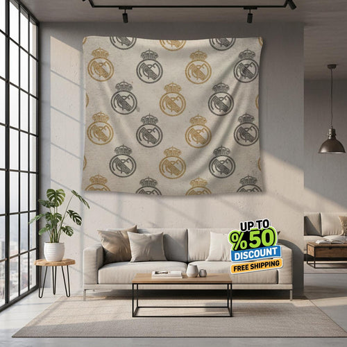 Real Madrid Rug Real Madrid CF Tapestry: Real Madrid Logo Woven