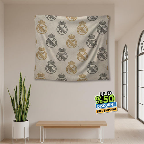 Real Madrid Rug Real Madrid CF Tapestry: Real Madrid Logo Woven
