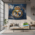 Real Madrid Rug Real Madrid CF Tapestry: Real Madrid Custom Logo