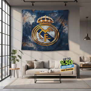 Real Madrid Rug Real Madrid CF Tapestry: Real Madrid Custom Logo