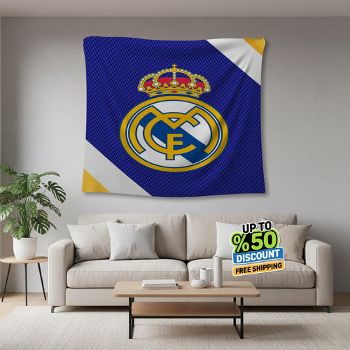 Real Madrid Rug Real Madrid CF Tapestry: Real Madrid Logo Woven