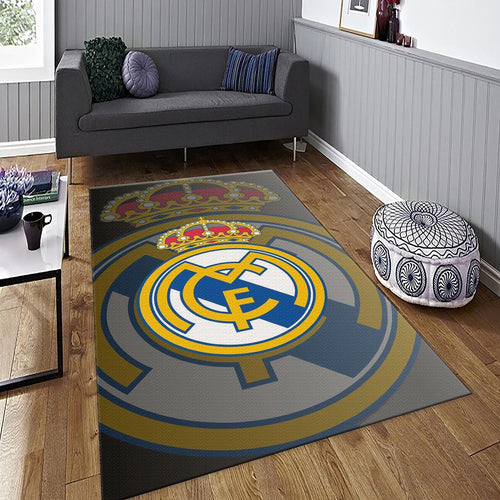 Real Madrid Rug, Real Madrid Football Rug: Vintage Design
