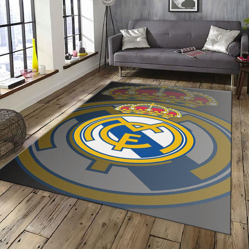 Real Madrid Rug, Real Madrid Football Rug: Vintage Design