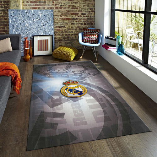 Real Madrid Rug, Real Madrid Football Rug: Vintage Logo
