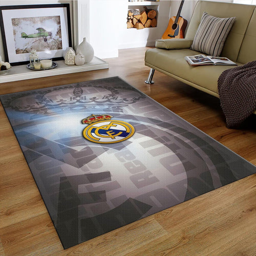 Real Madrid Rug, Real Madrid Football Rug: Vintage Logo