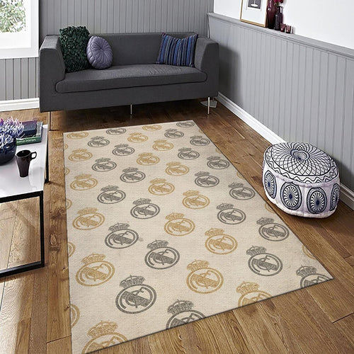 Real Madrid Rug Real Madrid Rug: Vintage Football Team Mini Logos