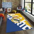 Real Madrid Rug Real Madrid Football Rug: Vintage Cross