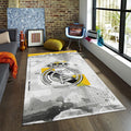 Real Madrid Rug Real Madrid Football Rug: Vintage Style Spray