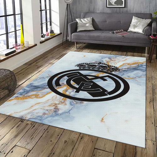 Real Madrid Rug Real Madrid Rug: Vintage Marble Football Team