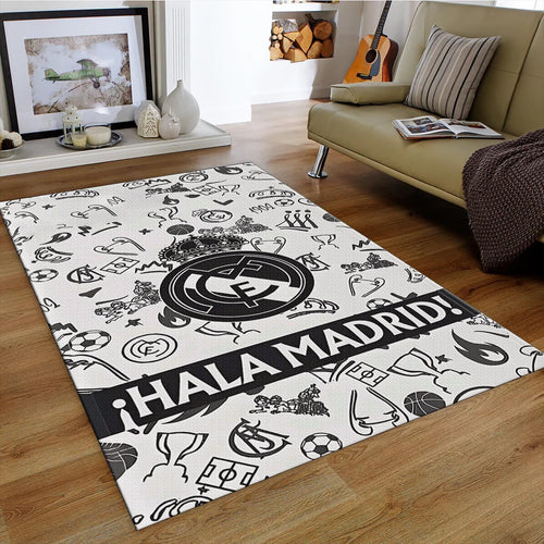 Real Madrid Rug, Real Madrid Football Rug: Vintage Street Art