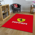 Ferrari F1 Rug, Red Background Logo