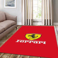 Ferrari F1 Rug, Red Background Logo