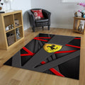 Ferrari F1 Rug Carbon Back Red Formula 1 Racing Carpet for Garage