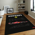 Ferrari F1 Rug, F1 Car on Tech Draw