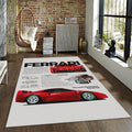 Ferrari F1 Rug F40 Vintage Cover Formula 1 Racing Carpet for