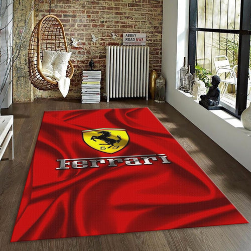 Ferrari F1 Rug Flag Waving Formula 1 Racing Carpet for Garage &