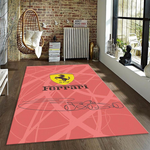Ferrari F1 Rug F1 Car Tech Draw Formula 1 Racing Carpet for