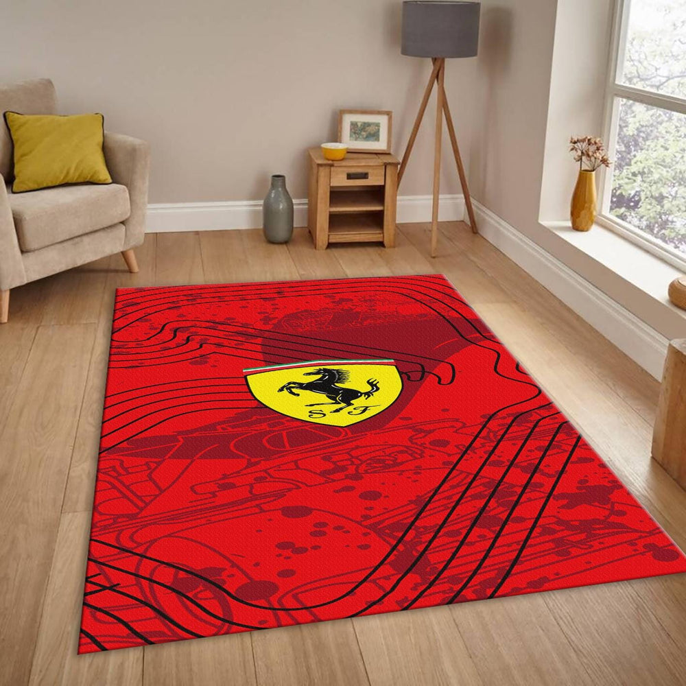 Ferrari F1 Rug Lap Pattern/Logo Formula 1 Racing Carpet for