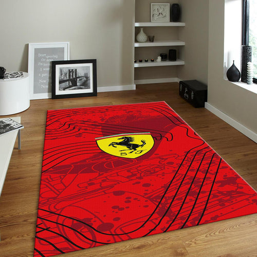 Ferrari F1 Rug Lap Pattern/Logo Formula 1 Racing Carpet for