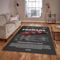 Ferrari F1 Rug, Tech Drawing/F1 Car