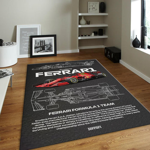 Ferrari F1 Rug, Tech Drawing/F1 Car