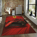 Ferrari F1 Rug Car Person Gift Formula 1 Racing Carpet for Garage