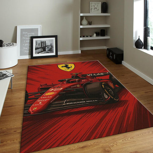 Ferrari F1 Rug Car Person Gift Formula 1 Racing Carpet for Garage