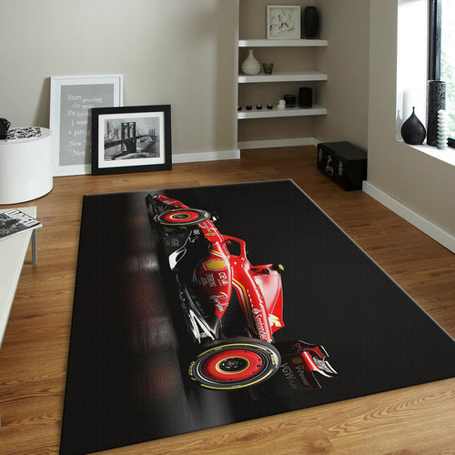 Ferrari F1 Rug Car Person Gift Formula 1 Racing Carpet for Garage