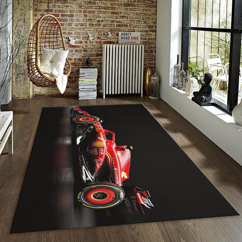 Ferrari F1 Rug Car Person Gift Formula 1 Racing Carpet for Garage