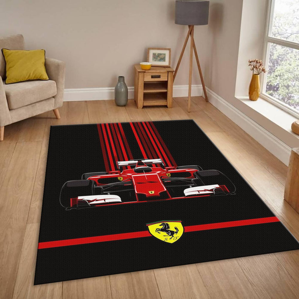 Ferrari F1 Rug Car Person Gift Formula 1 Racing Carpet for Garage