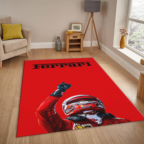 Ferrari F1 Rug Car Person Gift Formula 1 Racing Carpet for Garage