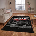 Ferrari F1 Rug, Tech Drawing F1 Car