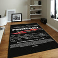 Ferrari F1 Rug, Tech Drawing F1 Car