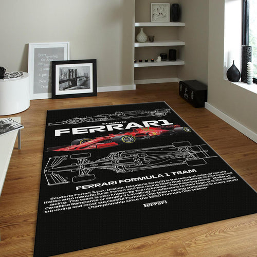 Ferrari F1 Rug, Tech Drawing F1 Car