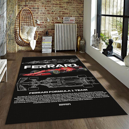 Ferrari F1 Rug, Tech Drawing F1 Car