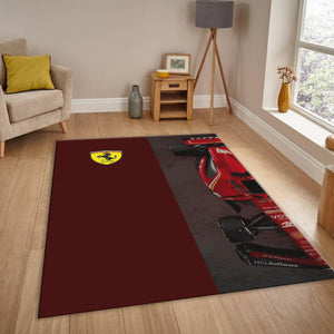 Ferrari F1 Rug Car Person Gift Formula 1 Racing Carpet for Garage