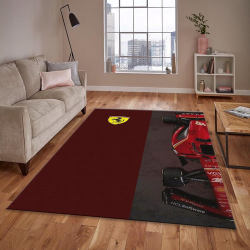 Ferrari F1 Rug Car Person Gift Formula 1 Racing Carpet for Garage