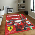 Ferrari F1 Rug Car Person Gift Formula 1 Racing Carpet for Garage