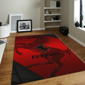 Ferrari F1 Rug Big Faded Horse Formula 1 Racing Carpet for Garage