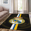Real Madrid Rug, Big Dark Logo Background RM