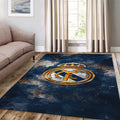 Real Madrid Rug Vintage Football Carpet for Garage & Kids Room