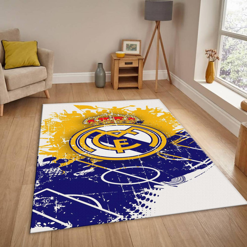 Real Madrid Rug Real Madrid Football Carpet for Garage & Kids