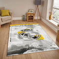 Real Madrid Rug Vintage Back Football Carpet for Garage & Kids